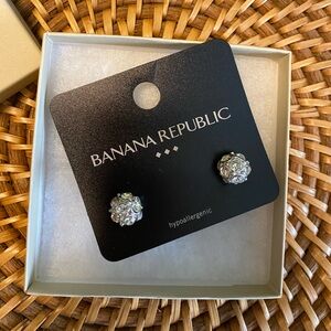 Banana Republic Sparkling Silver Earrings